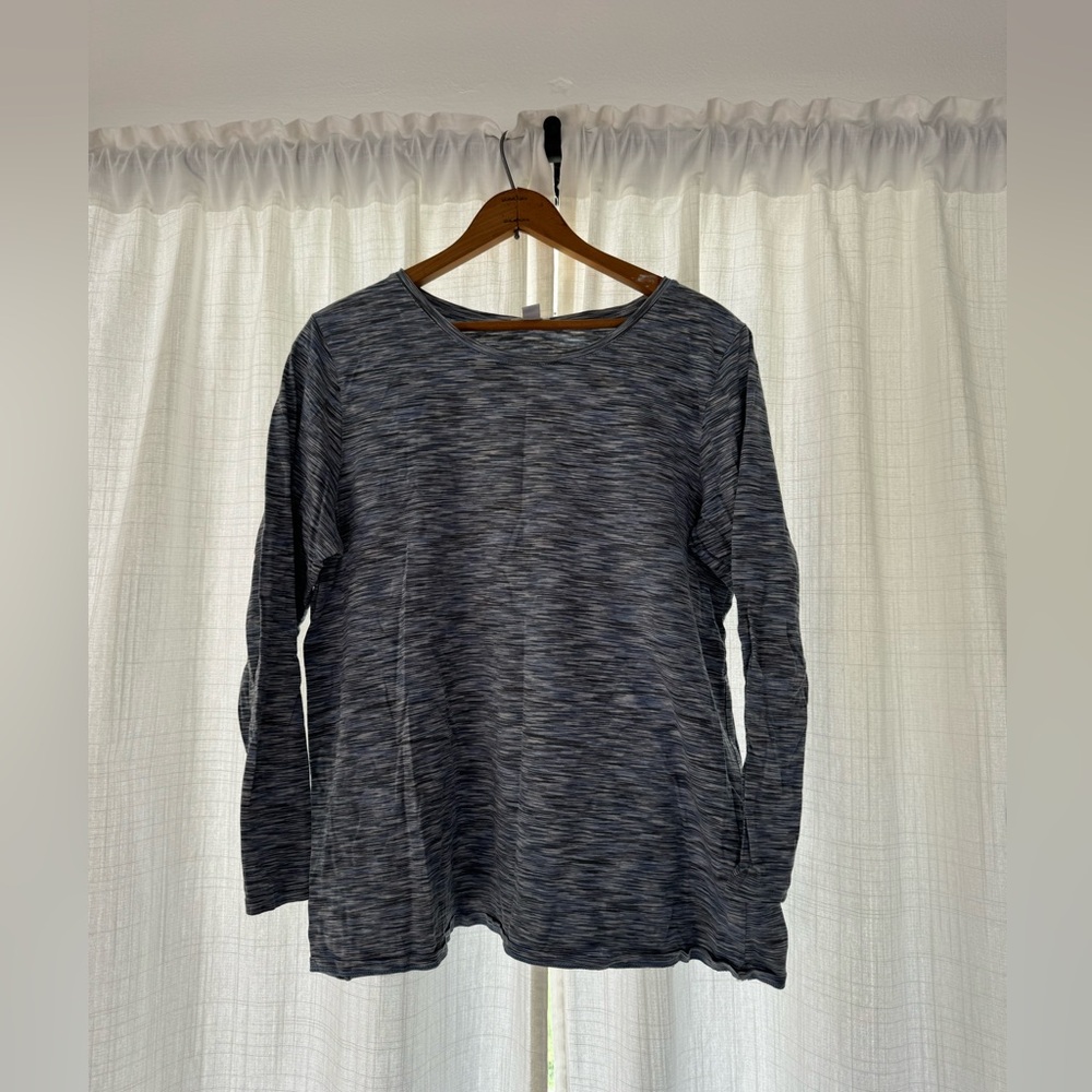 Blue Heather Long Sleeve Top